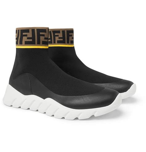 fendi tennis shoes mens|fendi knit high top sneakers.